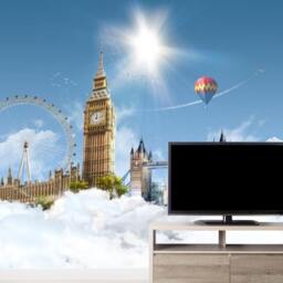 London Skyline Vinyl Wallpaper Mural Cityscape Wall Decor - thumbnail 2