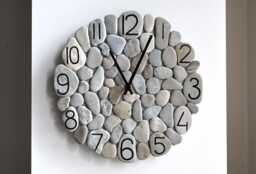Gray Stone Mosaic Clock 10 - thumbnail 1