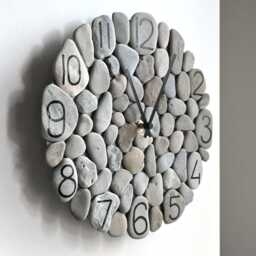 Gray Stone Mosaic Clock 10 - thumbnail 3