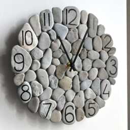 Gray Stone Mosaic Clock 10 - thumbnail 2