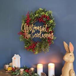 Personalised Christmas Wreath Decoration - Indoor Sign Centre - thumbnail 3
