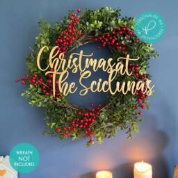 Personalised Christmas Wreath Decoration - Indoor Sign Centre - thumbnail 1