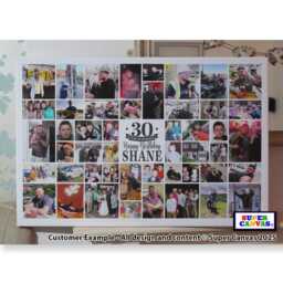 Birthday Memories Any Age Wife Husband Friend Son Daughter Personalised Picture Photo Party Display Board Framed Canvas Print Gift - thumbnail 3