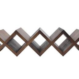 Wood Wine Rack, Tabletop Oak Rustic Lover Gift - thumbnail 2
