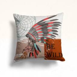 Indian Cushion Cover, Feather Pillow Case, Decorative Living Room Decoration, Boho Bedroom Throw Pillow, Housewarming Gift, Present For Her - thumbnail 2