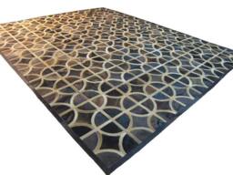 Cowhide Patchwork Rug Raw Leather Argentina - Cowhide Rugs Free Shipping Chocolate & Light Caramel, 5' X 7' Handmade - thumbnail 3