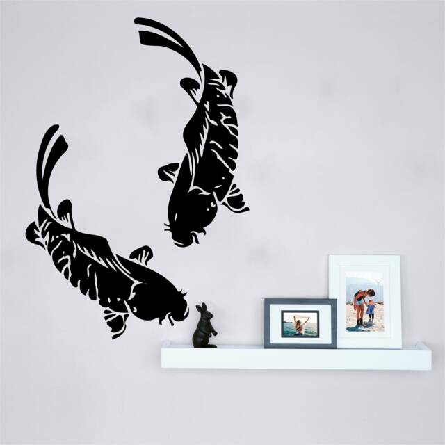 Carp Fish Vinyl Wall Art, Decal, Sticker, Transfer, Mural, Removable, Decor, Rent Friendly, Interior, Exterior, - 0517 - image 1