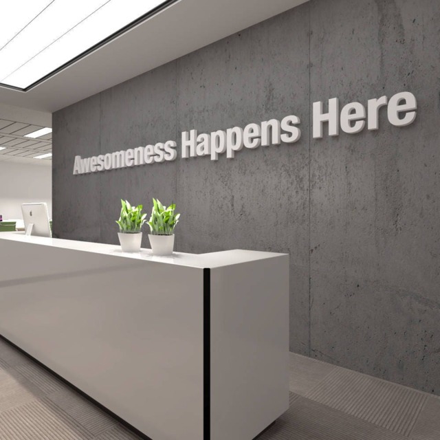 Awesome, Office, 3D, Typography, Wall, Art, Decor, PVC, Inspirational, Motivational, Work, Sucess, Decals, Stickers - Skuahh - image 1