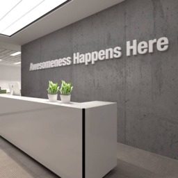 Awesome, Office, 3D, Typography, Wall, Art, Decor, PVC, Inspirational, Motivational, Work, Sucess, Decals, Stickers - Skuahh