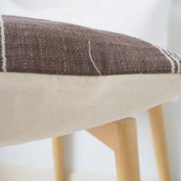 Brown Neutral Tribal Hemp Hand Woven Natural Dye Color Lumbar Pillow Cover - thumbnail 3