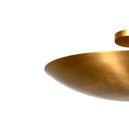 Raw Brass Dome Ceiling Light - Mid Century Sputnik Chandelier - thumbnail 3