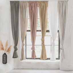 White Linen Curtain Panel - Semi Sheer Rod Pocket Drapes For Living Room Or Bedroom Custom Size Soft Window Farmhouse Decor - thumbnail 2