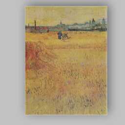 Golden Wheat Field Harvest Scene Post Impressionist Country Landscape Canvas Wall Art Print Decor Picture Ready To Hang - thumbnail 1