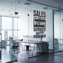 Service Stays Forever - Business Quotes Office Wall Art Corporate Supplies Decor Sticker Skusgu - thumbnail 3