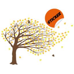 Windy Tree Wall Decal Vinyl Sticker - Nursery Art Decor Blossom Large Green Decals Blowing Autumn Bending Swaying Baby Blown Stickers - thumbnail 2