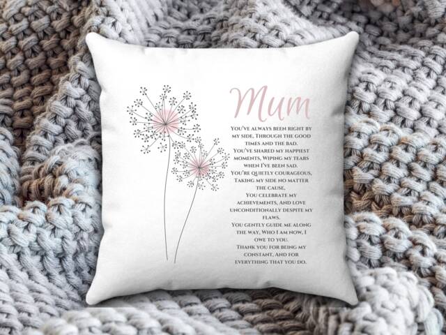 Personalised Mum Poem Cushion - Birthday & Mother's Day Gift - image 1