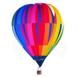 Hot Air Balloon - Peel & Stick Kids Wall Art Decal Reusable Fabric Vwaq-Hb1 - thumbnail 2