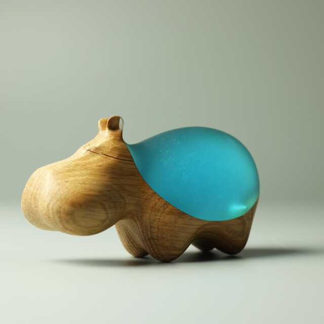 Duo Hippopotamus Sculpture - 30 - image 1