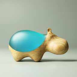 Duo Hippopotamus Sculpture - 30 - thumbnail 2