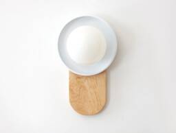 White & Gold Wood With Glass Globe Wall Fixture Light Dining Room Ligths Vanity Maple Lighting Kitchen Sconce