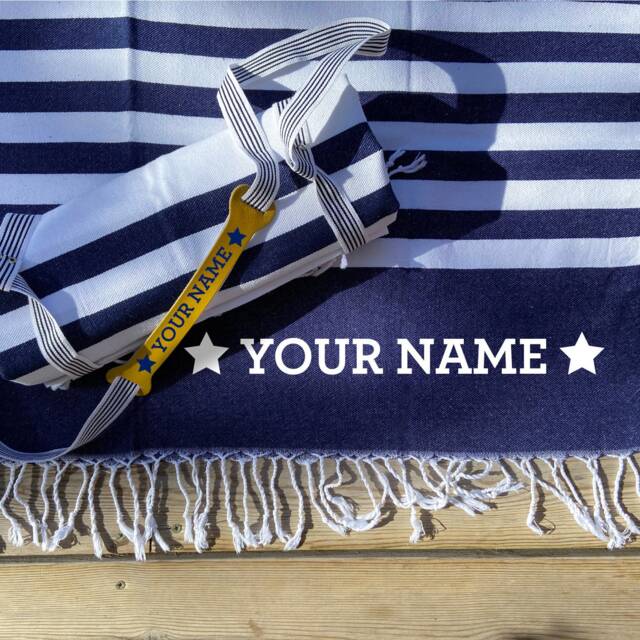 Cotton Beach Towel & Carrier Strap, Personalised Wedding Gift, Gift Set For Couple, 2nd Anniversary Him Her, Birthday - image 1
