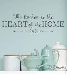 Kitchen - The Kitchen Is The Heart Of Home #2-Vinyl Wall Decal - Decor - Art - thumbnail 1
