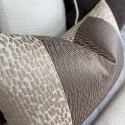 Bronze Copper Champagne Cushion Cover Antelope & Astrid Modern Glam Pillow Case Handmade in Uk, Interior Designer - thumbnail 3
