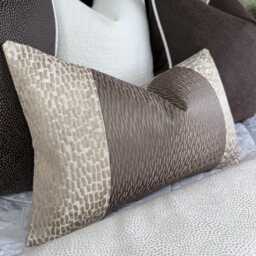 Bronze Copper Champagne Cushion Cover Antelope & Astrid Modern Glam Pillow Case Handmade in Uk, Interior Designer - thumbnail 4