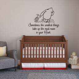 Nursery Wall Decal Winnie The Pooh Quote, Baby Room Decor P31 - thumbnail 1