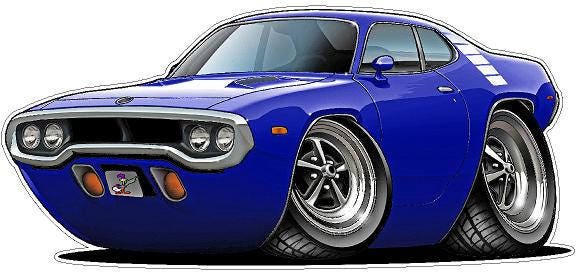 1971-72 Roadrunner Decal Vintage Hot Rod Car Wall Art - image 1