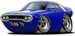 1971-72 Roadrunner Decal Vintage Hot Rod Car Wall Art - thumbnail 1
