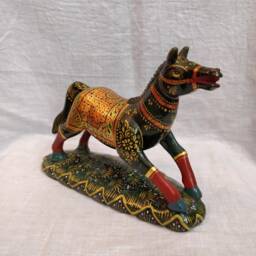 Jade Stone Horse Statue Sculpture, Gemstone Horse, Carved Animals, Home Decoration, Figurine, Garden Statue, Cowboy - thumbnail 2