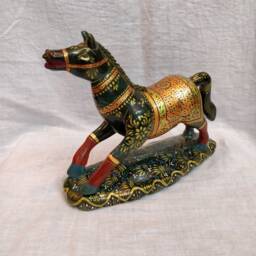 Jade Stone Horse Statue Sculpture, Gemstone Horse, Carved Animals, Home Decoration, Figurine, Garden Statue, Cowboy - thumbnail 3