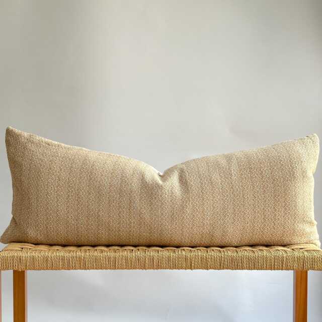 Beige Dot Block Print Mudcloth Hmong Pillow Case - image 1