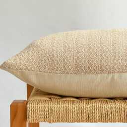 Beige Dot Block Print Mudcloth Hmong Pillow Case - thumbnail 3