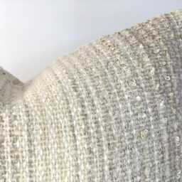 Handmade Grey Cream Woven Stripe Cushion Cover, Reclaimed Fabric, 16 X - thumbnail 2