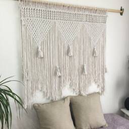 Macrame Wall Hanging, Nursery Art, Boho Home Decor - thumbnail 4