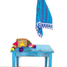 Mexican Blanket, Striped Cambaya Falsa Tassel Throw - thumbnail 2