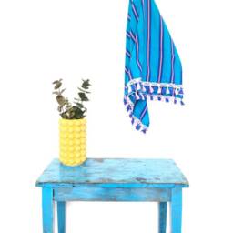 Mexican Blanket, Striped Cambaya Falsa Tassel Throw - thumbnail 3