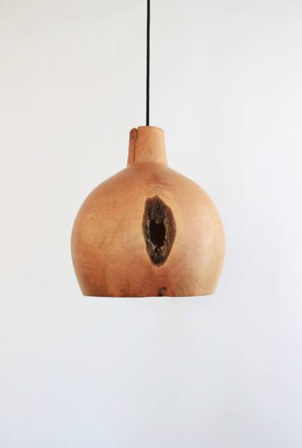 Flush Mount Light, Wood Pendant Light For Dining Room, Terracotta Ceiling, Large Plug in Chandelier - image 1