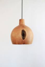 Flush Mount Light, Wood Pendant Light For Dining Room, Terracotta Ceiling, Large Plug in Chandelier - thumbnail 1