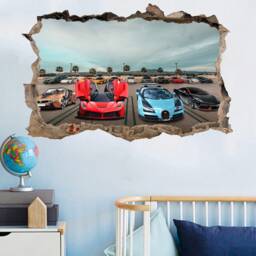 Street Racing Super Sport Cars Wall Art Stickers Decal Mural Poster Decor 660