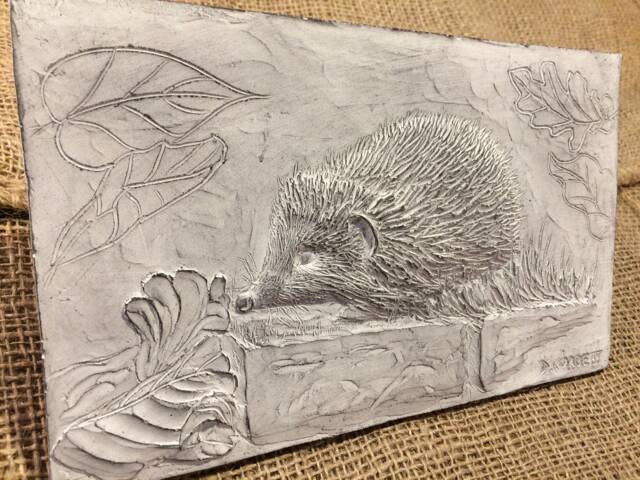Hedgehog Wall Sculpture, Garden Gift, Hedgehog Ornament, Plaque, Art, Gifts - image 1