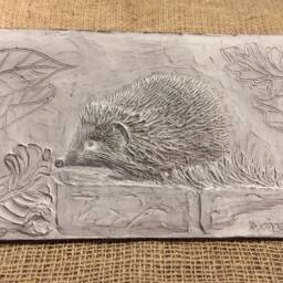 Hedgehog Wall Sculpture, Garden Gift, Hedgehog Ornament, Plaque, Art, Gifts - thumbnail 2