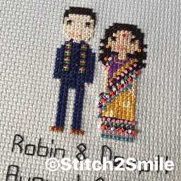 Custom Family Portrait Wall Art Made Pet Stitch Pixel People - thumbnail 3