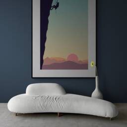 Sunrise Rock Climber, Wild Landscape Art Print, Great Outdoors, Adventure Travel Poster, Extreme Sports, Climb, Outdoor Pursuits, Mountains - thumbnail 3