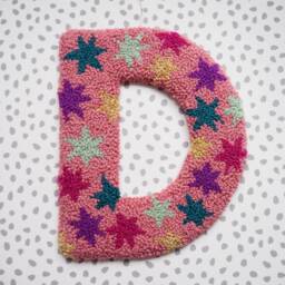 Pink Custom Letter Star Wall Hanging - thumbnail 3