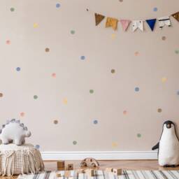 Watercolour Spots Wall Stickers/Polka Dots Decals Multi Colour Round Circle Nursery Boho Room Decor Peel & Stick - thumbnail 3