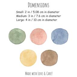 Watercolour Spots Wall Stickers/Polka Dots Decals Multi Colour Round Circle Nursery Boho Room Decor Peel & Stick - thumbnail 2
