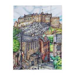 Edinburgh Arctic Fleece Blanket Cozy Winter Throw, Bedding, Scotland Gift - thumbnail 3